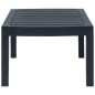vidaXL Juego de muebles de jardín 3 piezas plástico gris antracita vidaXL Juego de muebles de jardín 3 piezas plástico gris antracita