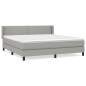 vidaXL Cama box spring con colchón tela gris claro 180x200 cm vidaXL Cama box spring con colchón tela gris claro 180x200 cm