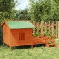 vidaXL Caseta para perros madera maciza de pino marrón 159x120x88,5 cm vidaXL Caseta para perros madera maciza de pino marrón 159x120x88,5 cm