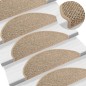 vidaXL Alfombrilla autoadhesiva escalera sisal 15 uds beige 65x21x4 cm vidaXL Alfombrilla autoadhesiva escalera sisal 15 uds beige 65x21x4 cm