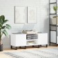 vidaXL Mueble para discos madera contrachapada blanco 121x38x48 cm vidaXL Mueble para discos madera contrachapada blanco 121x38x48 cm