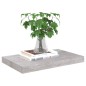 vidaXL Estantes flotantes pared 2 uds MDF gris hormigón 50x23x3,8 cm