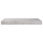 vidaXL Estantes flotantes pared 2 uds MDF gris hormigón 50x23x3,8 cm