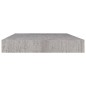 vidaXL Estantes flotantes pared 2 uds MDF gris hormigón 50x23x3,8 cm