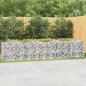 vidaXL Arriate de gaviones forma arco hierro galvanizado 400x50x100cm vidaXL Arriate de gaviones forma arco hierro galvanizado 400x50x100cm
