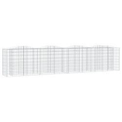 vidaXL Arriate de gaviones forma arco hierro galvanizado 400x50x100cm