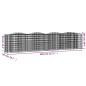vidaXL Arriate de gaviones forma arco hierro galvanizado 400x50x100cm vidaXL Arriate de gaviones forma arco hierro galvanizado 400x50x100cm
