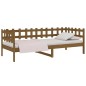 vidaXL Sofá cama de madera maciza de pino marrón miel 90x190 cm vidaXL Sofá cama de madera maciza de pino marrón miel 90x190 cm