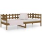 vidaXL Sofá cama de madera maciza de pino marrón miel 90x190 cm vidaXL Sofá cama de madera maciza de pino marrón miel 90x190 cm