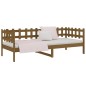 vidaXL Sofá cama de madera maciza de pino marrón miel 90x190 cm vidaXL Sofá cama de madera maciza de pino marrón miel 90x190 cm