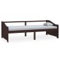 vidaXL Sofá cama 3 plazas madera maciza pino marrón oscuro 90x200 cm vidaXL Sofá cama 3 plazas madera maciza pino marrón oscuro 90x200 cm