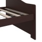 vidaXL Sofá cama 3 plazas madera maciza pino marrón oscuro 90x200 cm vidaXL Sofá cama 3 plazas madera maciza pino marrón oscuro 90x200 cm