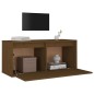 vidaXL Armario de pared madera maciza de pino marrón miel 80x30x35 cm