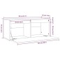 vidaXL Armario de pared madera maciza de pino marrón miel 80x30x35 cm