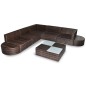 vidaXL Set muebles de jardín 8 piezas y cojines ratán sintético marrón vidaXL Set muebles de jardín 8 piezas y cojines ratán sintético marrón