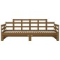vidaXL Sofá cama extraíble madera maciza pino marrón miel 2x(90x200)cm