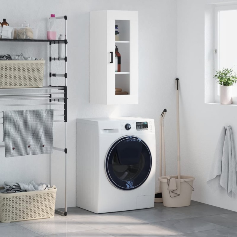 vidaXL Armario de pared blanco 34,5x34x90 cm vidaXL Armario de pared blanco 34,5x34x90 cm