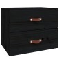vidaXL Mesita de noche de pared negro 50x36x40 cm vidaXL Mesita de noche de pared negro 50x36x40 cm
