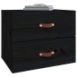 vidaXL Mesita de noche de pared negro 50x36x40 cm vidaXL Mesita de noche de pared negro 50x36x40 cm