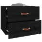 vidaXL Mesita de noche de pared negro 50x36x40 cm vidaXL Mesita de noche de pared negro 50x36x40 cm