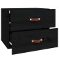 vidaXL Mesita de noche de pared negro 50x36x40 cm vidaXL Mesita de noche de pared negro 50x36x40 cm