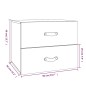 vidaXL Mesita de noche de pared negro 50x36x40 cm vidaXL Mesita de noche de pared negro 50x36x40 cm