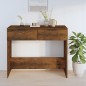 vidaXL Mesa consola madera contrachapada roble ahumado 90x36x75 cm vidaXL Mesa consola madera contrachapada roble ahumado 90x36x75 cm