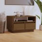 vidaXL Mueble de TV madera maciza de pino marrón miel 60x35x37 cm