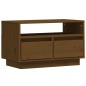 vidaXL Mueble de TV madera maciza de pino marrón miel 60x35x37 cm