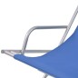 vidaXL Tumbonas reclinables 2 unidades acero azul vidaXL Tumbonas reclinables 2 unidades acero azul