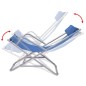 vidaXL Tumbonas reclinables 2 unidades acero azul vidaXL Tumbonas reclinables 2 unidades acero azul