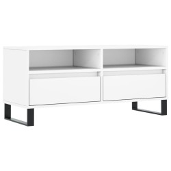 vidaXL Mueble para TV madera contrachapada blanco 100x34,5x44,5 cm