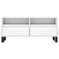 vidaXL Mueble para TV madera contrachapada blanco 100x34,5x44,5 cm