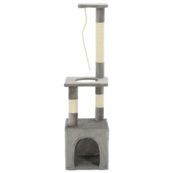 vidaXL Rascador para gatos con postes rascadores de sisal 109 cm gris