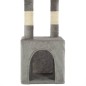 vidaXL Rascador para gatos con postes rascadores de sisal 109 cm gris vidaXL Rascador para gatos con postes rascadores de sisal 109 cm gris