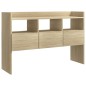 vidaXL Aparador de madera contrachapada roble Sonoma 105x30x70 cm vidaXL Aparador de madera contrachapada roble Sonoma 105x30x70 cm