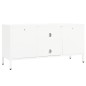 vidaXL Mueble para el televisor acero y vidrio blanco 105x35x52 cm vidaXL Mueble para el televisor acero y vidrio blanco 105x35x52 cm