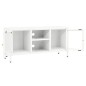 vidaXL Mueble para el televisor acero y vidrio blanco 105x35x52 cm vidaXL Mueble para el televisor acero y vidrio blanco 105x35x52 cm