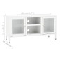 vidaXL Mueble para el televisor acero y vidrio blanco 105x35x52 cm vidaXL Mueble para el televisor acero y vidrio blanco 105x35x52 cm