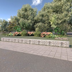 vidaXL Muro de gaviones con cubiertas acero galvanizado 900x50x50 cm
