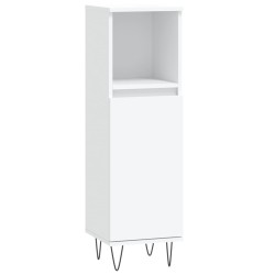vidaXL Armario de baño madera de ingeniería blanco 30x30x100 cm