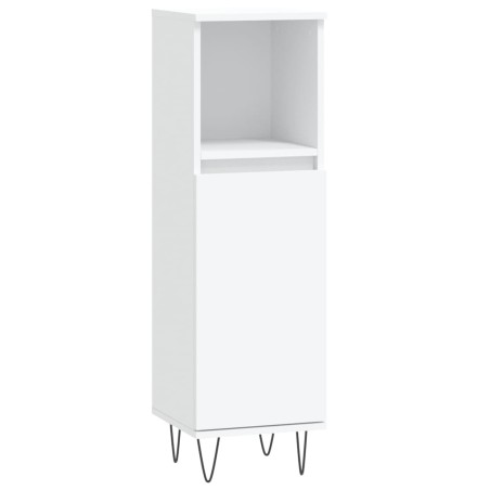 vidaXL Armario de baño madera de ingeniería blanco 30x30x100 cm