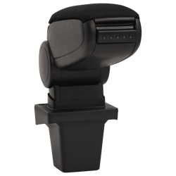 vidaXL Reposabrazos para coche ABS negro 14x33x(32-48,5) cm