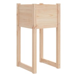 vidaXL Jardinera de madera maciza de pino 40x40x81 cm