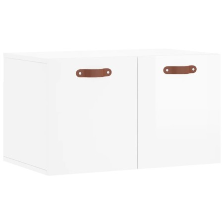 vidaXL Armario pared madera contrachapada blanco brillo 60x36,5x35 cm