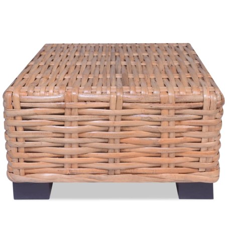 vidaXL Mesa de centro de ratán natural 45x45x30 cm