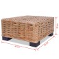 vidaXL Mesa de centro de ratán natural 45x45x30 cm vidaXL Mesa de centro de ratán natural 45x45x30 cm