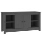 vidaXL Mueble de TV de madera maciza de pino gris 103x36,5x52 cm