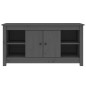 vidaXL Mueble de TV de madera maciza de pino gris 103x36,5x52 cm