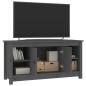 vidaXL Mueble de TV de madera maciza de pino gris 103x36,5x52 cm